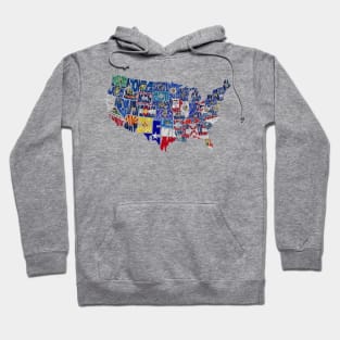 Flag Map of States Hoodie